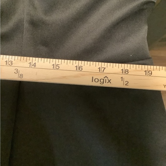 Eloquii women’s 16 black scuba peplum pleated short sleeves business casual top - Picture 7 of 8